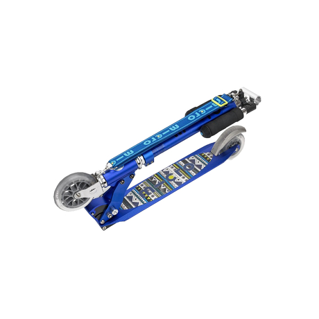 Niebieski pasek Micro do przenoszenia hulajnóg dwukołowych