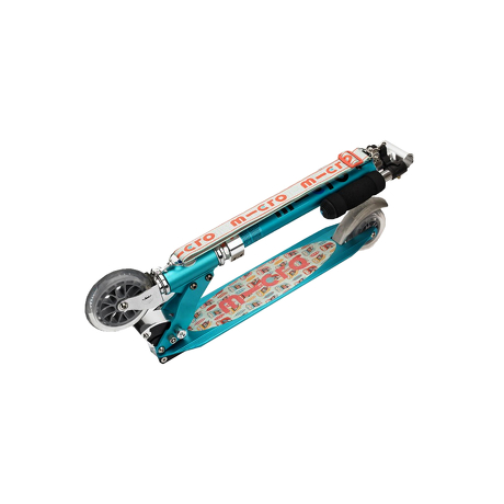 Miętowo-koralowy pasek Micro do przenoszenia hulajnóg dwukołowych