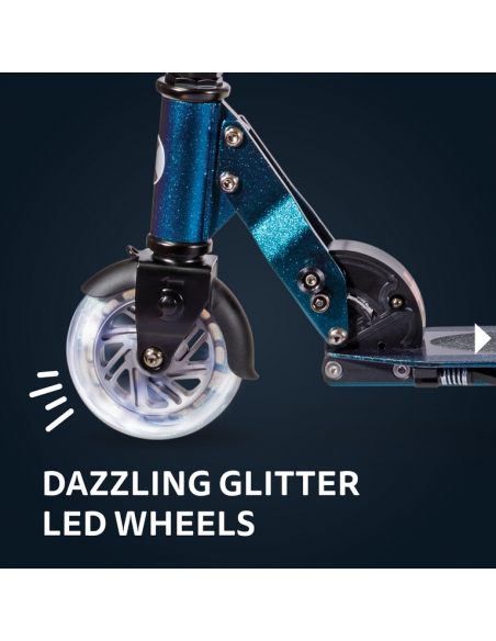 Hulajnoga Micro Sprite LED PEARL Blue Purple (świecące koła, perłowa powłoka)