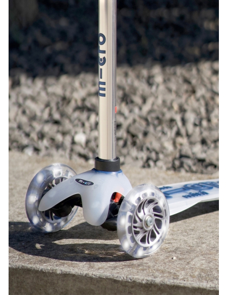 Hulajnoga Mini Micro Deluxe FLUX LED Navy (świecące koła, półprzeźroczysty podest)