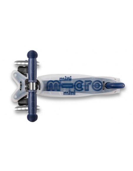Hulajnoga Mini Micro Deluxe FLUX LED Navy (świecące koła, półprzeźroczysty podest)