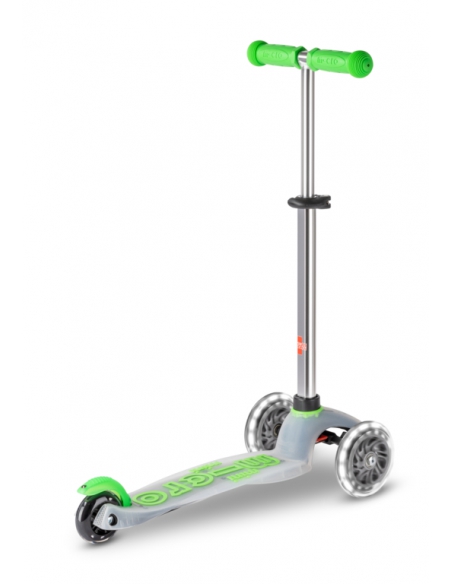 Hulajnoga Mini Micro Deluxe FLUX LED Neon Green (świecące koła, półprzeźroczysty podest)