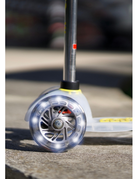 Hulajnoga Mini Micro Deluxe FLUX LED Neon Yellow (świecące koła, półprzeźroczysty podest)