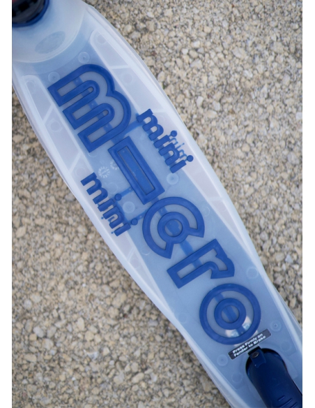 Hulajnoga Mini Micro Deluxe FLUX LED Neochrome Navy (świecące koła, półprzeźroczysty podest)