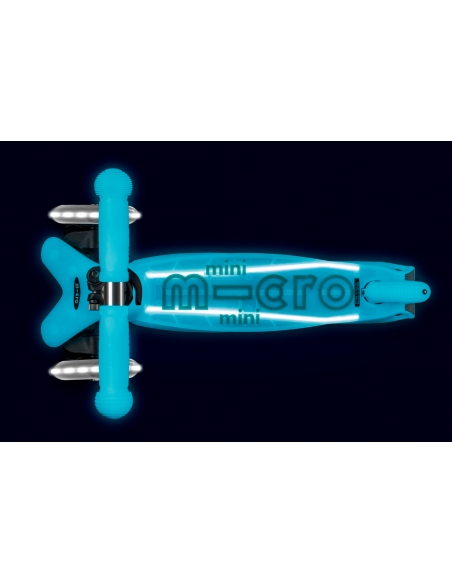 Hulajnoga Mini Micro Deluxe GLOW LED Plus Glacier Aqua (świecące koła i podest)