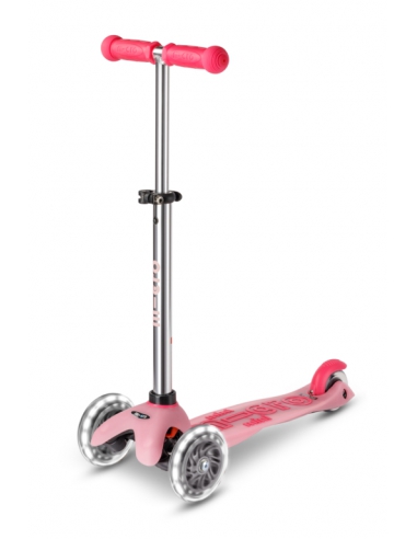 Hulajnoga Mini Micro Deluxe GLOW LED Plus Frosty Pink (świecące koła i podest)