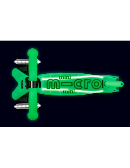 Hulajnoga Mini Micro Deluxe GLOW LED Plus Icy Lime (świecące koła i podest)