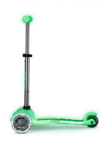 Hulajnoga Mini Micro Deluxe GLOW LED Plus Icy Lime (świecące koła i podest)