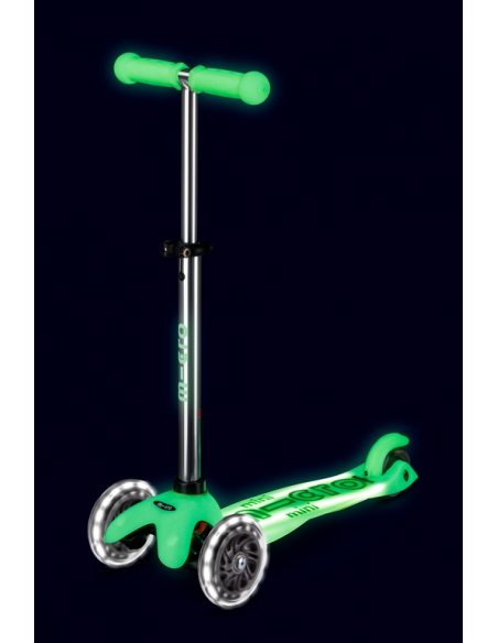 Hulajnoga Mini Micro Deluxe GLOW LED Plus Icy Lime (świecące koła i podest)