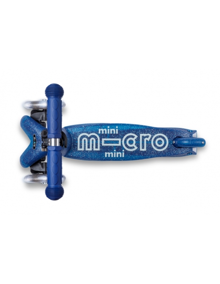 Hulajnoga Mini Micro Deluxe Galaxy GLITTER LED Navy Blue (świecące koła, brokatowe wykończenie)