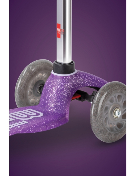 Hulajnoga Mini Micro Deluxe Fairy GLITTER LED Purple (świecące koła, brokatowe wykończenie)
