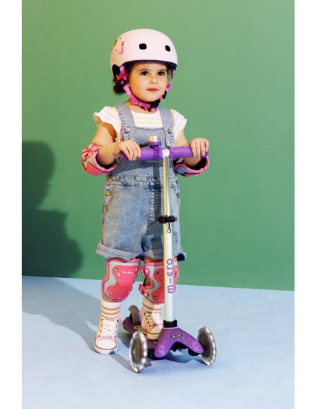 Hulajnoga Mini Micro Deluxe Fairy GLITTER LED Purple (świecące koła, brokatowe wykończenie)