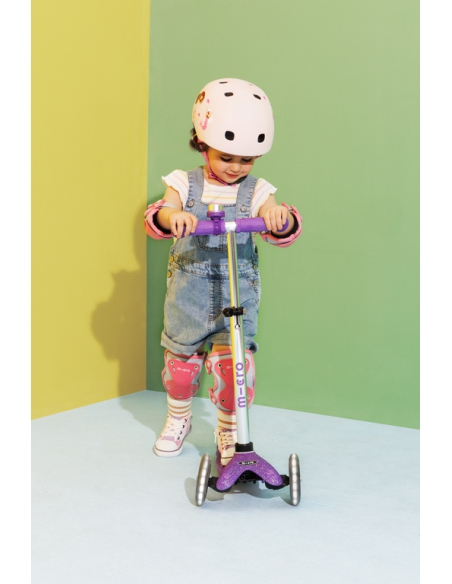 Hulajnoga Mini Micro Deluxe Fairy GLITTER LED Purple (świecące koła, brokatowe wykończenie)