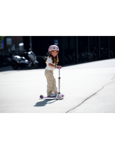 Hulajnoga Mini Micro Deluxe Fairy GLITTER LED Purple (świecące koła, brokatowe wykończenie)