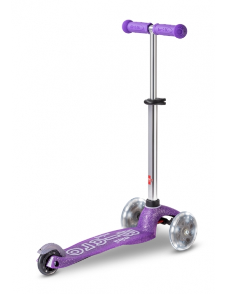 Hulajnoga Mini Micro Deluxe Fairy GLITTER LED Purple (świecące koła, brokatowe wykończenie)