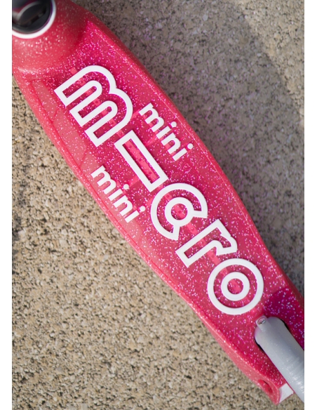 Hulajnoga Mini Micro Deluxe Fairy GLITTER LED Pink (świecące koła, brokatowe wykończenie)