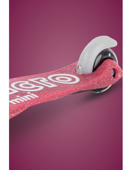 Hulajnoga Mini Micro Deluxe Fairy GLITTER LED Pink (świecące koła, brokatowe wykończenie)