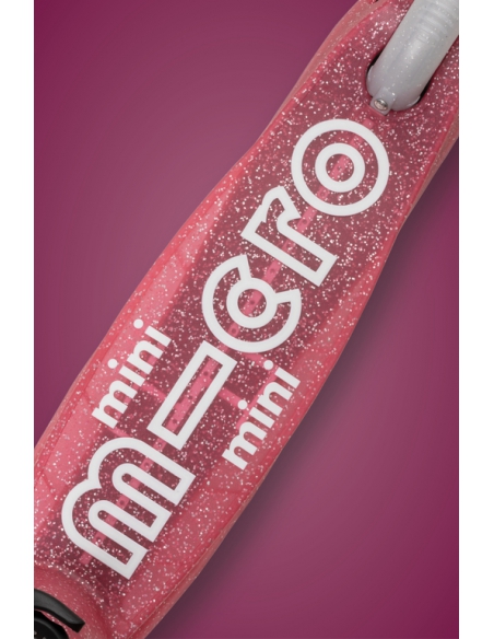 Hulajnoga Mini Micro Deluxe Fairy GLITTER LED Pink (świecące koła, brokatowe wykończenie)