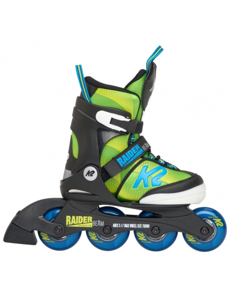 Rolki dziecięce K2 RAIDER BEAM LED Green/Yellow (świecące)