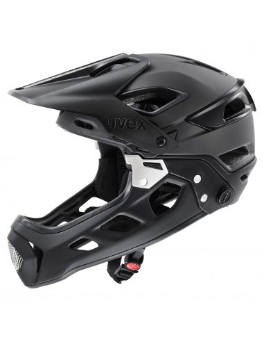 Kask rowerowy full face Uvex Jakkyl HDE BOA Black Mat (odpinana garda)