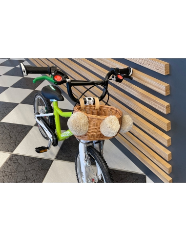 Naturalny wiklinowy koszyk MINI na rower...