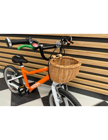 Naturalny wiklinowy koszyk MINI na rower...