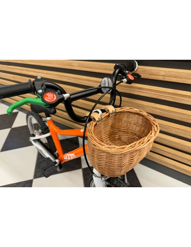 Naturalny wiklinowy koszyk MINI na rower...