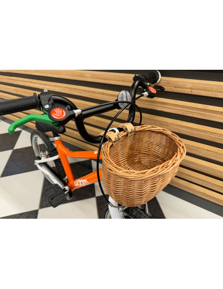 Naturalny wiklinowy koszyk MINI na rower dziecięcy lub rowerek biegowy (mocowany na paski)