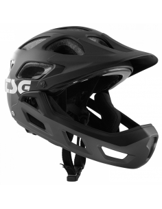 Kask rowerowy full face TSG Seek Youth FR Graphic Design - Flow Grey-Black (odpinana garda)