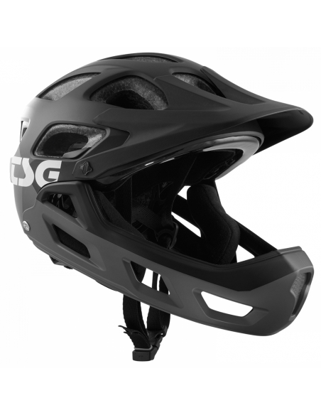 Kask rowerowy full face TSG Seek Youth FR Graphic Design - Flow Grey-Black (odpinana garda)