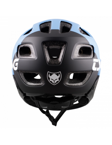 Kask rowerowy full face TSG Seek Youth FR Graphic Design - Flow Black-Azuro (odpinana garda)