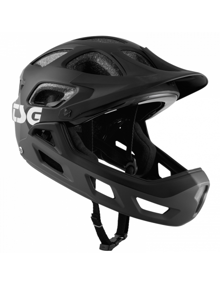 Kask rowerowy full face TSG Seek FR Graphic Design - Flow Grey-Black (odpinana garda)