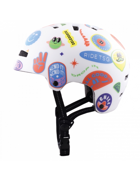 Kask TSG Nipper Maxi Graphic Design - White Happy Sticker