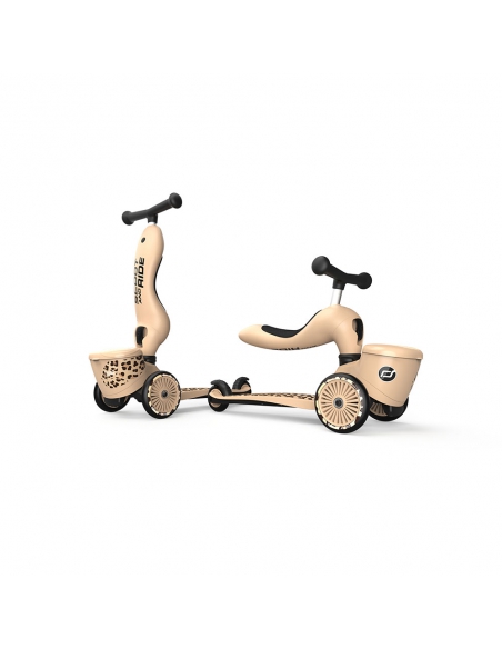 Hulajnoga i jeździk Scoot&Ride Highwaykick1 Lifestyle 2w1 Leopard + pasek do noszenia GRATIS