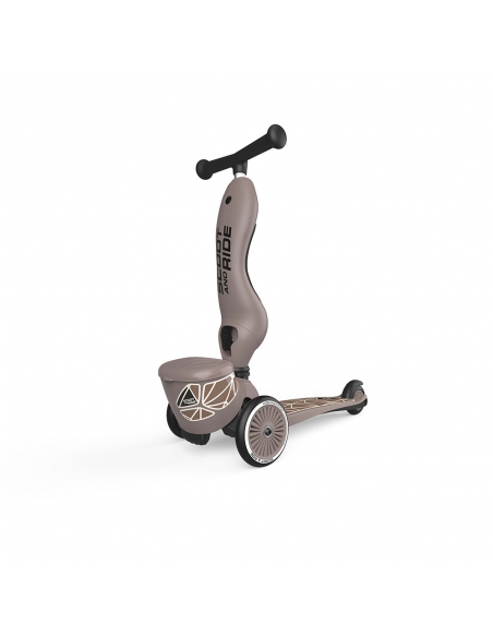 Hulajnoga i jeździk Scoot&Ride Highwaykick1 Lifestyle 2w1 Brown Lines + pasek do noszenia GRATIS