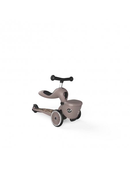 Hulajnoga i jeździk Scoot&Ride Highwaykick1 Lifestyle 2w1 Brown Lines + pasek do noszenia GRATIS