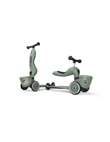 Hulajnoga i jeździk Scoot&Ride Highwaykick1 Lifestyle 2w1 Green Lines + pasek do noszenia GRATIS