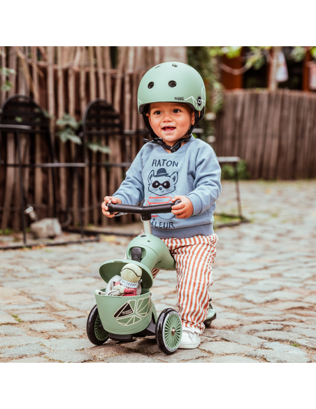 Hulajnoga i jeździk Scoot&Ride Highwaykick1 Lifestyle 2w1 Green Lines + pasek do noszenia GRATIS