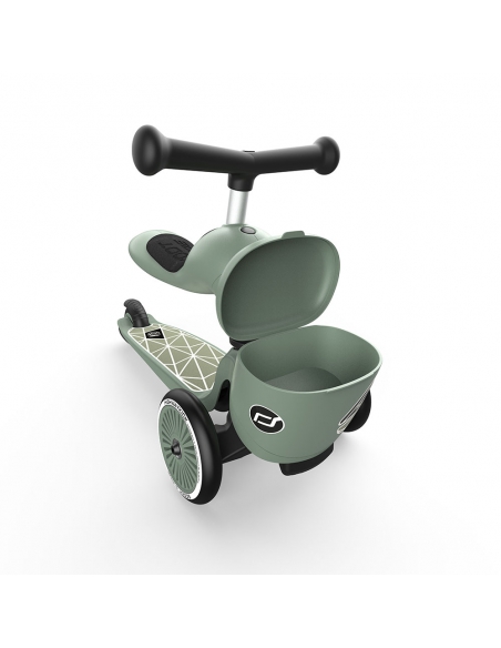 Hulajnoga i jeździk Scoot&Ride Highwaykick1 Lifestyle 2w1 Green Lines + pasek do noszenia GRATIS