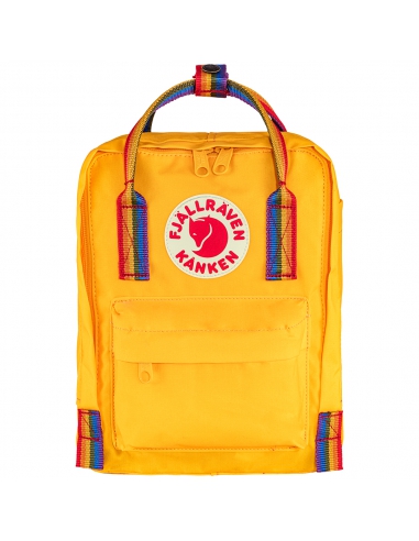 Plecak Fjallraven Kanken Rainbow Mini Warm Yellow - Rainbow Pattern