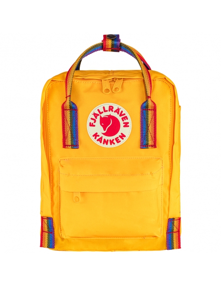 Plecak Fjallraven Kanken Rainbow Mini Warm Yellow - Rainbow Pattern
