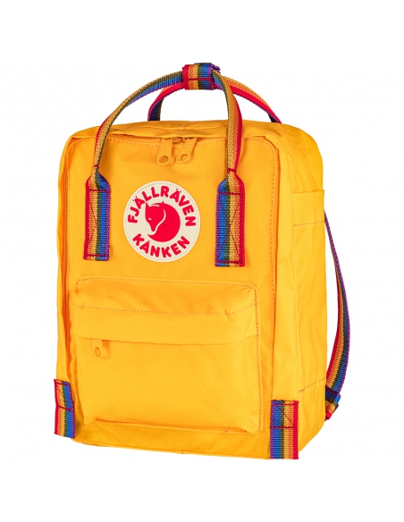 Plecak Fjallraven Kanken Rainbow Mini Warm Yellow - Rainbow Pattern
