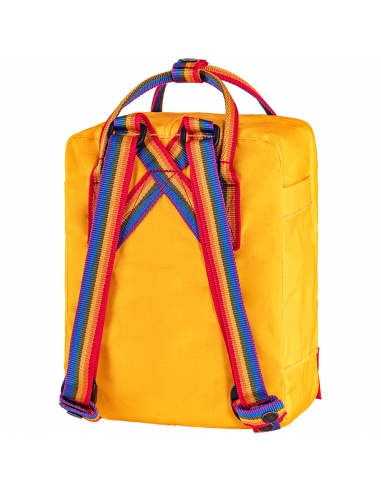 Plecak Fjallraven Kanken Rainbow Mini Warm Yellow - Rainbow Pattern