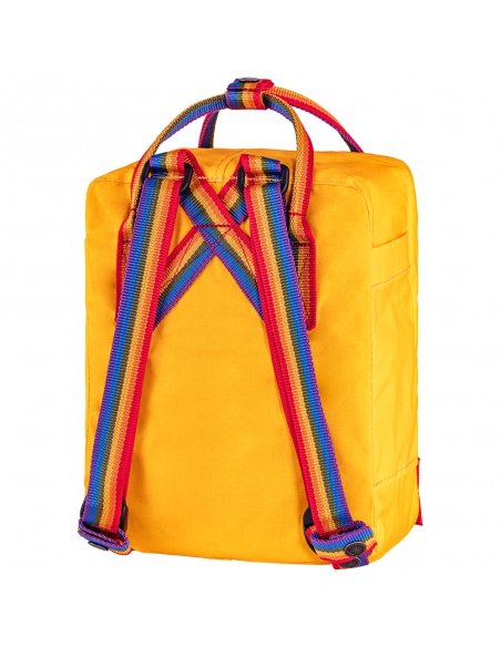 Plecak Fjallraven Kanken Rainbow Mini Warm Yellow - Rainbow Pattern