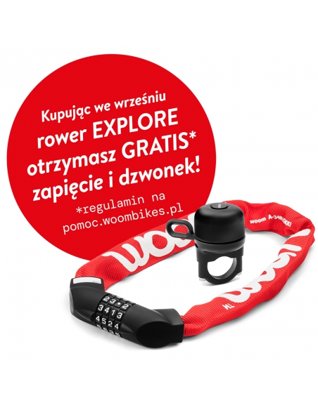 GRATIS dzwonek woom Bing i zapięcie Looki do roweru woom Explore