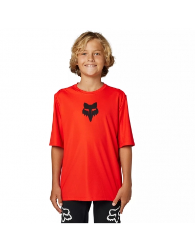 Koszulka rowerowa FOX Junior Ranger Jersey Fluorescent Red
