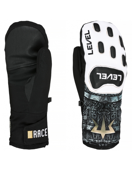 Rękawice narciarskie Level Race JR Mitten (jednopalczaste) PK-White