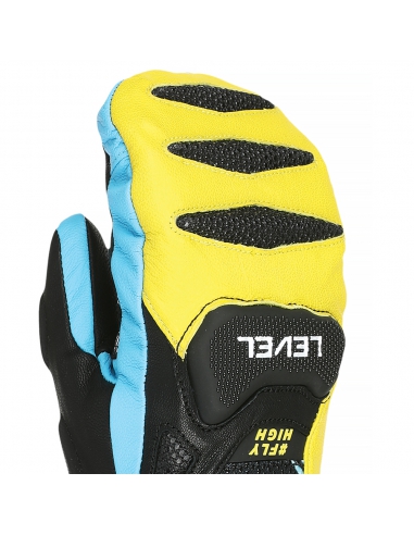 Rękawice narciarskie Level SQ JR CF Mitten (jednopalczaste) Yellow-Blue