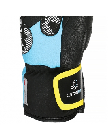 Rękawice narciarskie Level SQ JR CF Mitten (jednopalczaste) Yellow-Blue