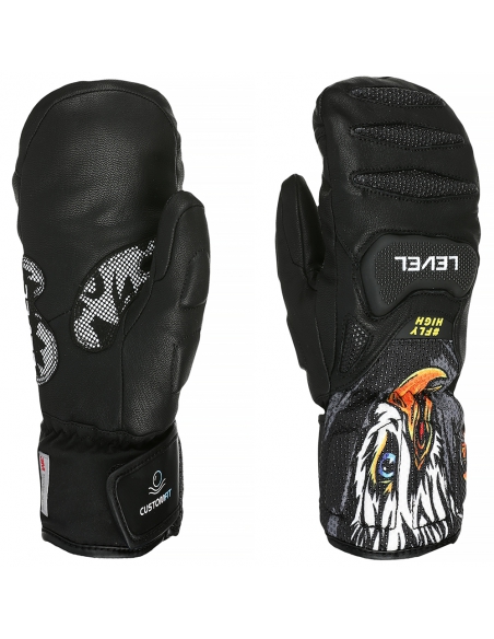 Rękawice narciarskie Level SQ JR CF Mitten (jednopalczaste) PK-Black